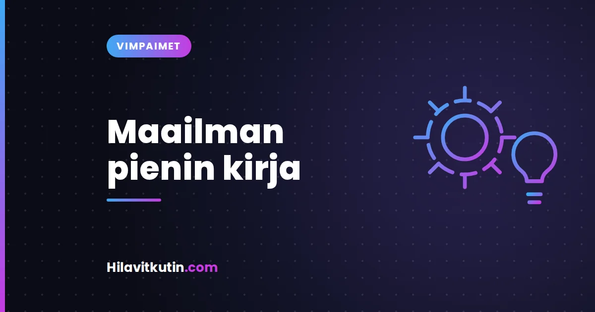 Maailman pienin kirja