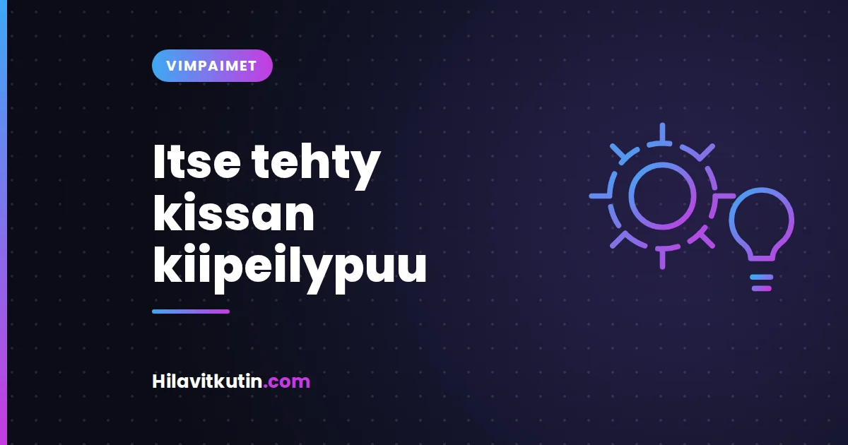 Itse tehty kissan kiipeilypuu