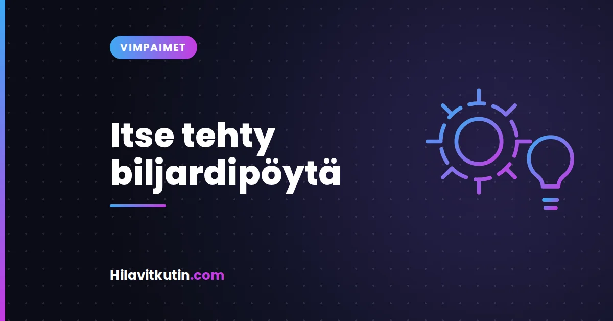 Itse tehty biljardipöytä