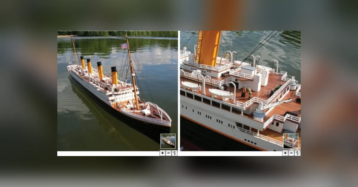 Radio-ohjattava RMS Titanic on 1,8 metriä pitkä