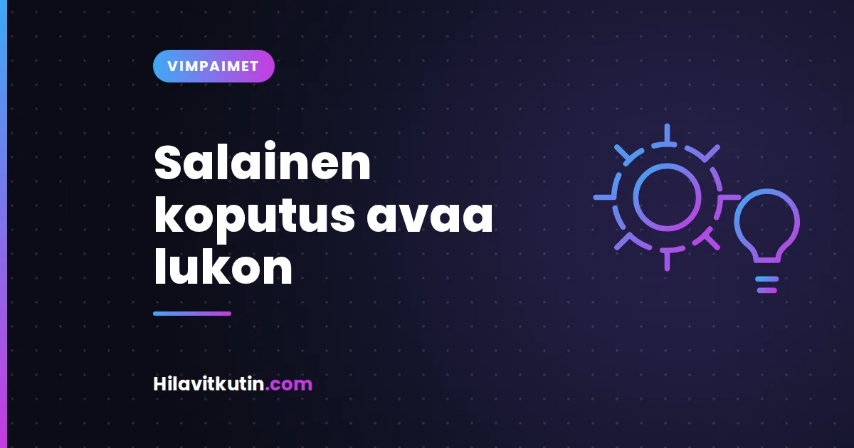 Salainen koputus avaa lukon