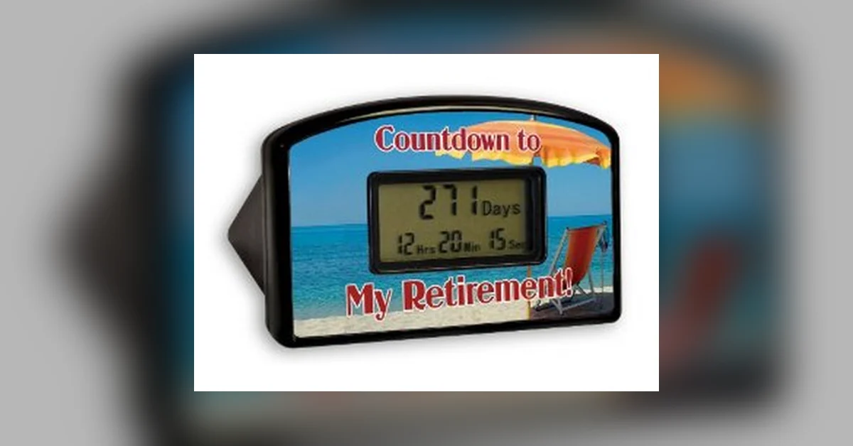 Big Mouth Toys Countdown Timer laskee aikaa eläkkeeseen