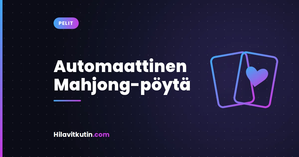 Automaattinen Mahjong-pöytä
