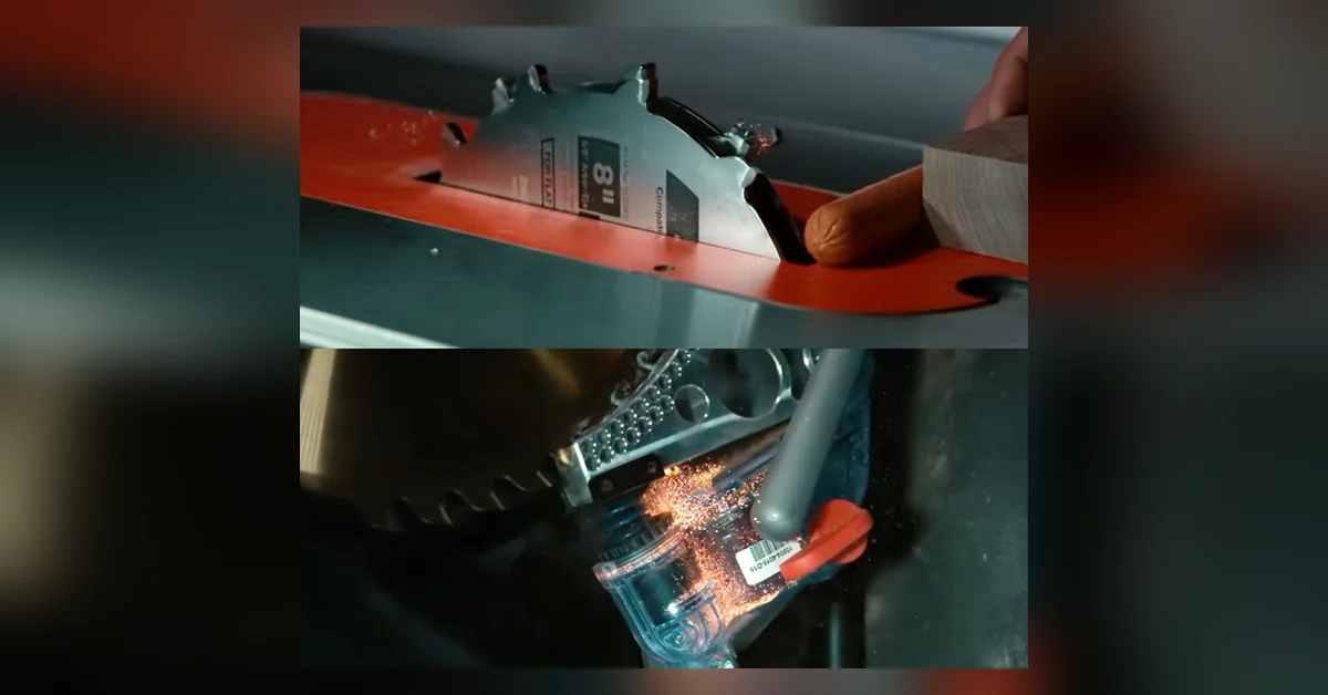 SawStop -sirkkeli pysähtyy heti mikäli sormi osuu terään – Videolla testataan ja kuvataan 19000fps kameralla