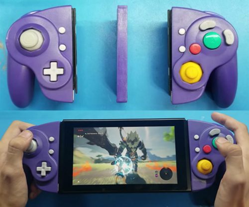 GameCube JoyCon -ohjain modattu Nintendo Switch- konsoliin