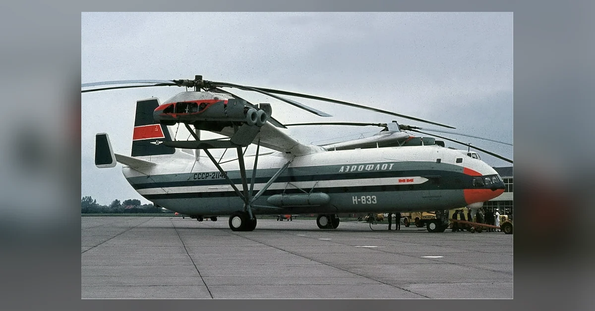Maailman suurin helikopteri pystyi nostamaan jopa 40 tonnia
