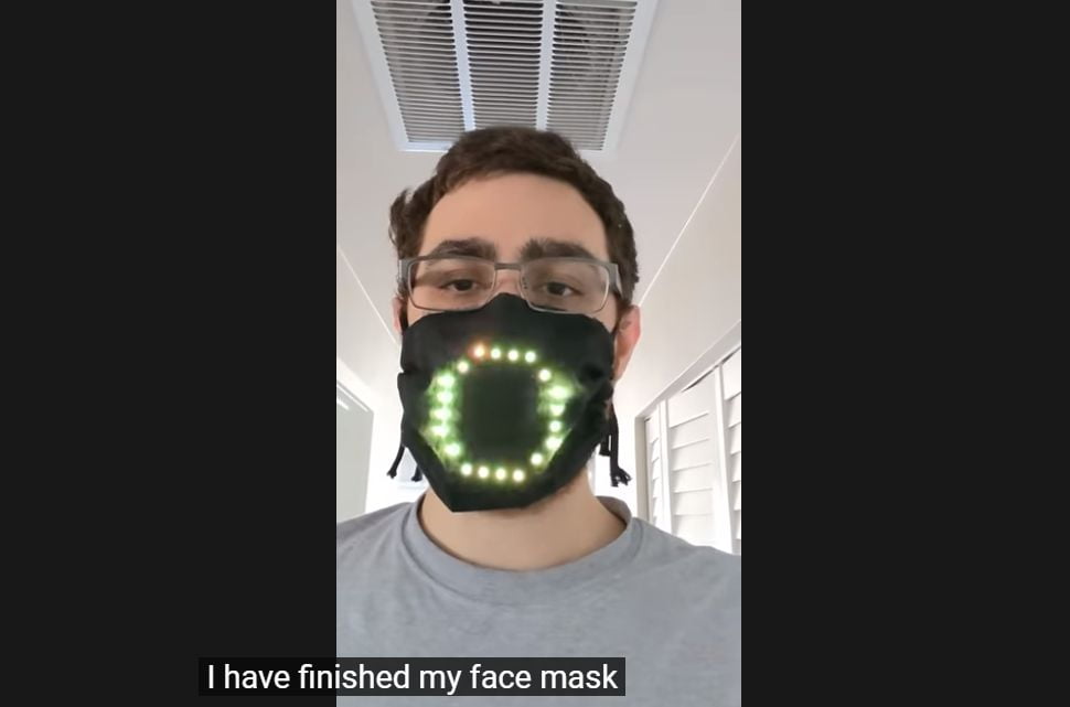 Programmer and game designer Tyler Glaiel added a sci-fi twist to his protective face mask