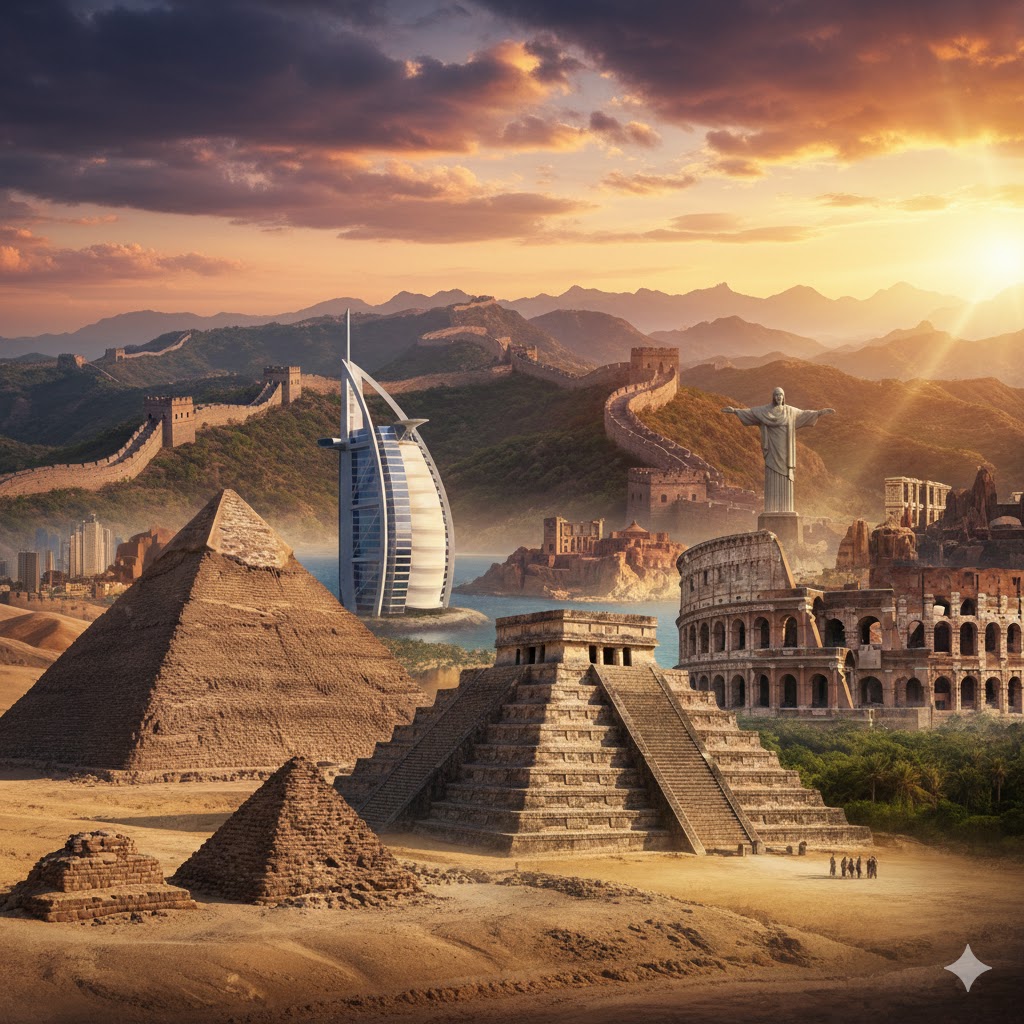 7 ihmettä: Maailman kiehtovimmat historialliset ja modernit kohteet