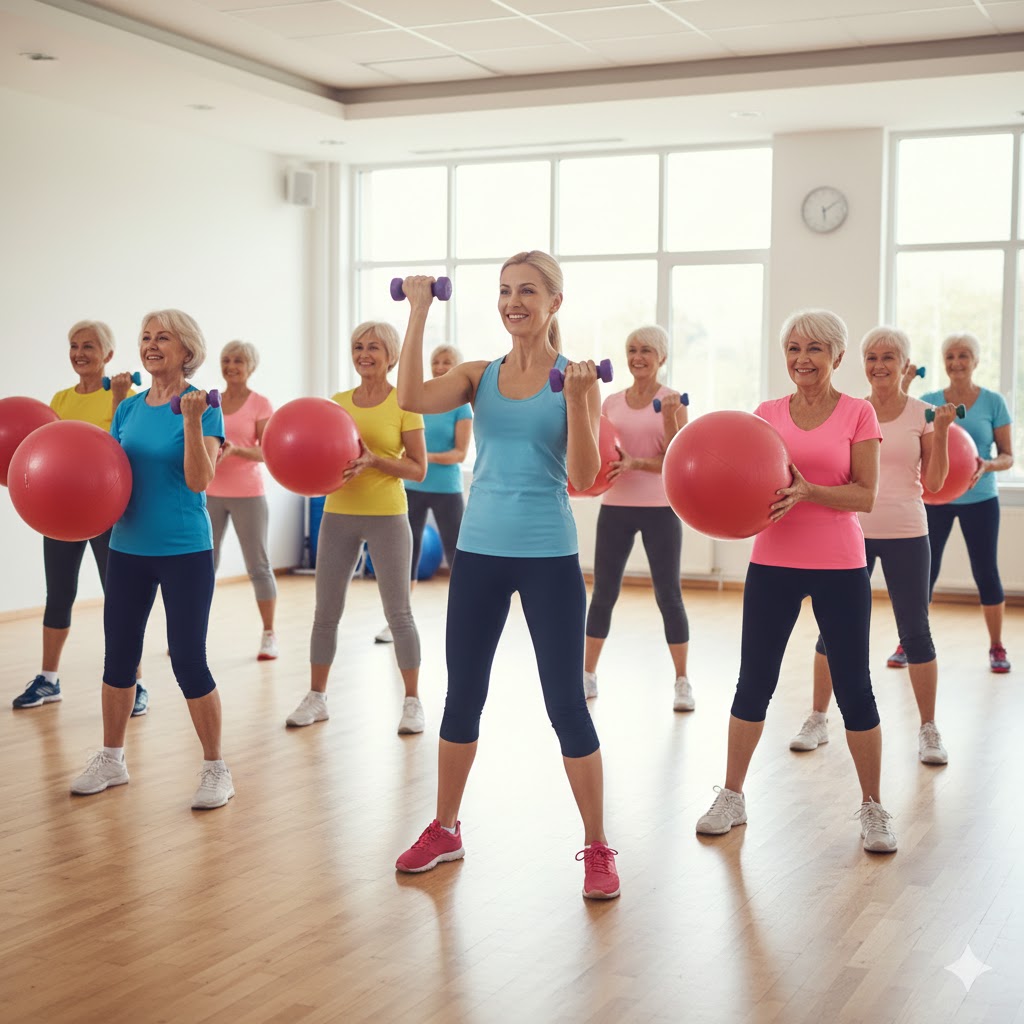 Lihaskuntoharjoittelu ikääntyneet: ryhmäliikunta