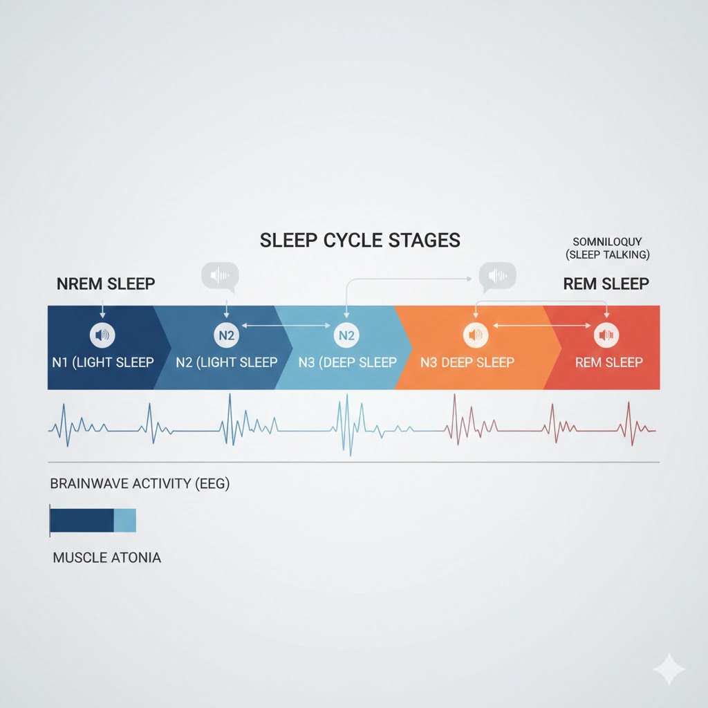 Miksi ihminen puhuu unissaan: unisyksli
