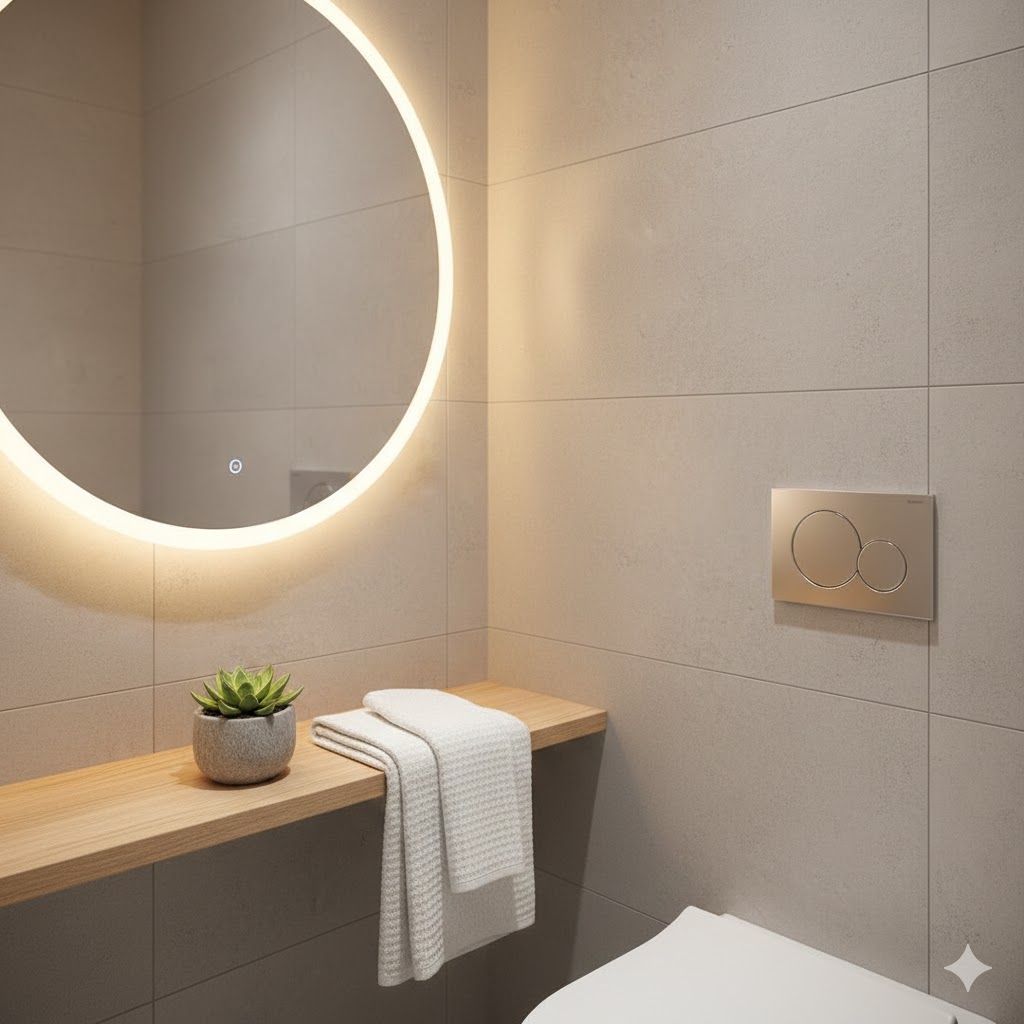 Pieni wc sisustus: peilivalo