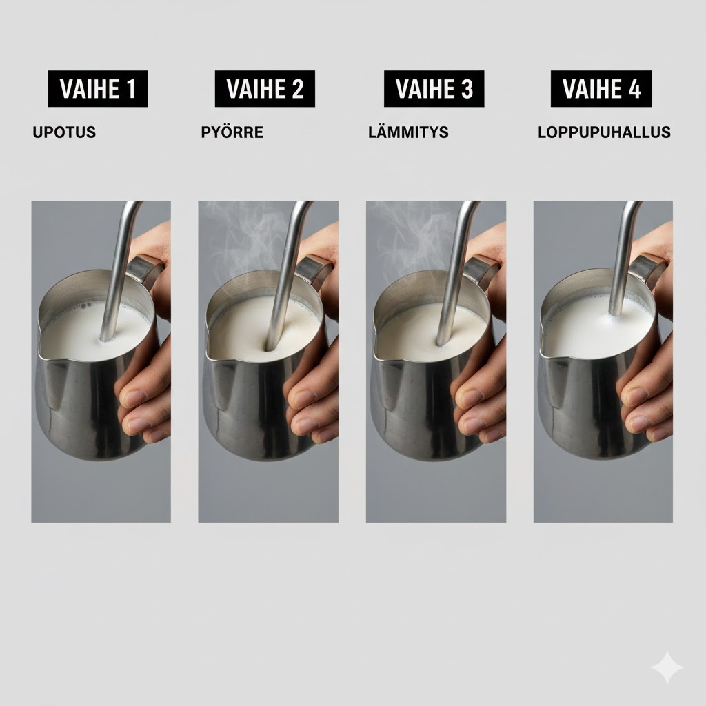 Kahvimaito vaahdotus